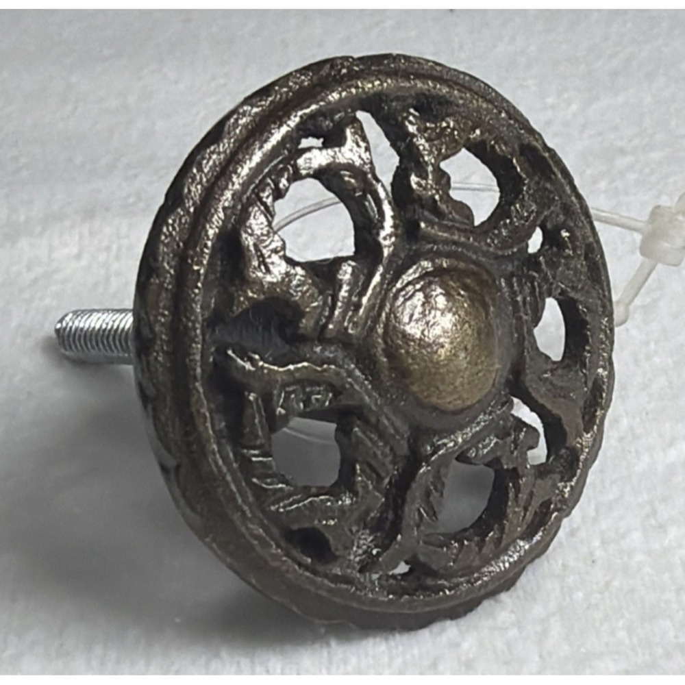 Lot Of 6 New Hobby Lobby 1.25" Round Bronze/black Drawer Knob Pull